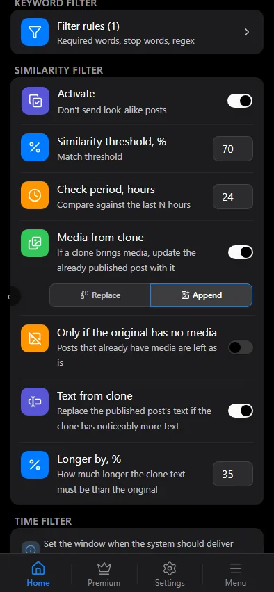 Threshold and check period